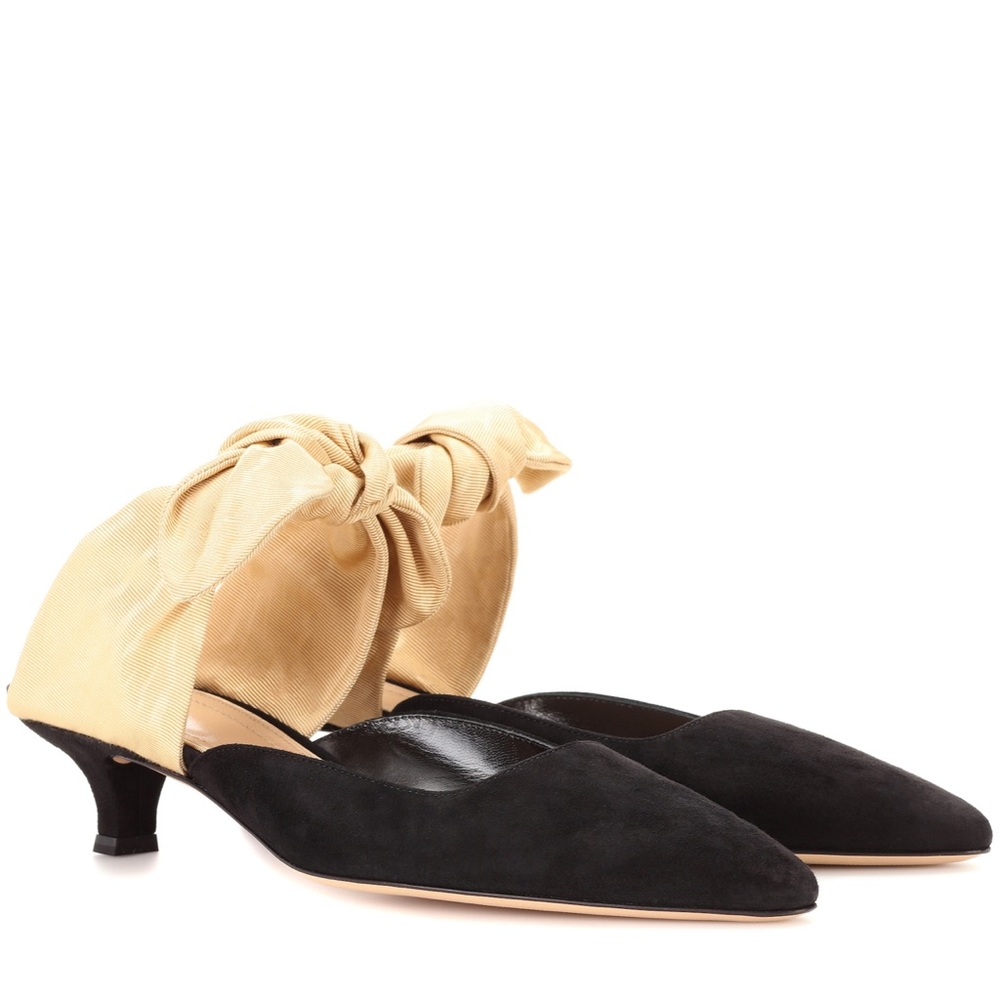 The Row coco suede mules
